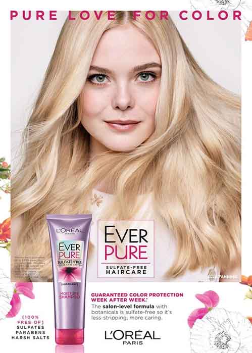 Elle Fanning in a cover of L'Oreal.